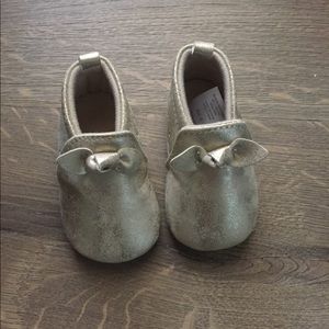 Carters gold baby shoes
